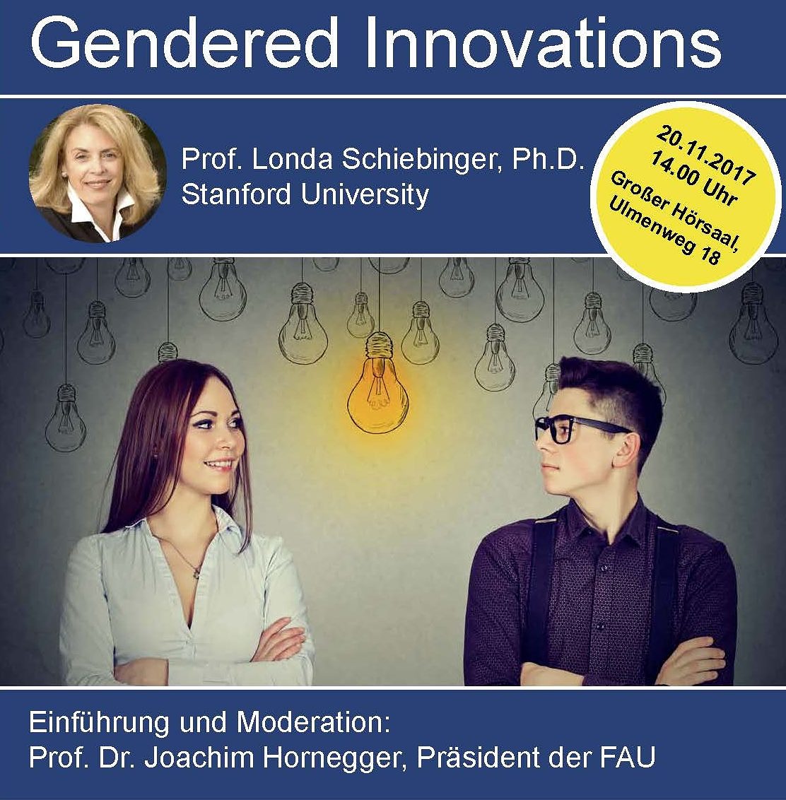 Zum Artikel "Gastvortrag „Gendered Innovations“ von Prof. Londa Schiebinger (Stanford) am 20.11.2017"