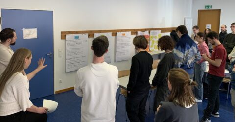 Die Gruppe beim Coaching am dritten Tag